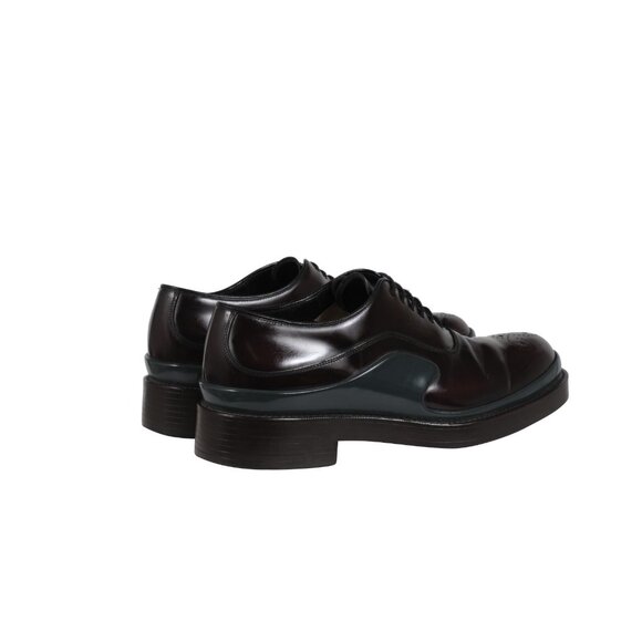 Prada Mens Derbys US 9 UK 8 Burgundy Leather Double Gray Midsole Chunky Oxfords main image 7